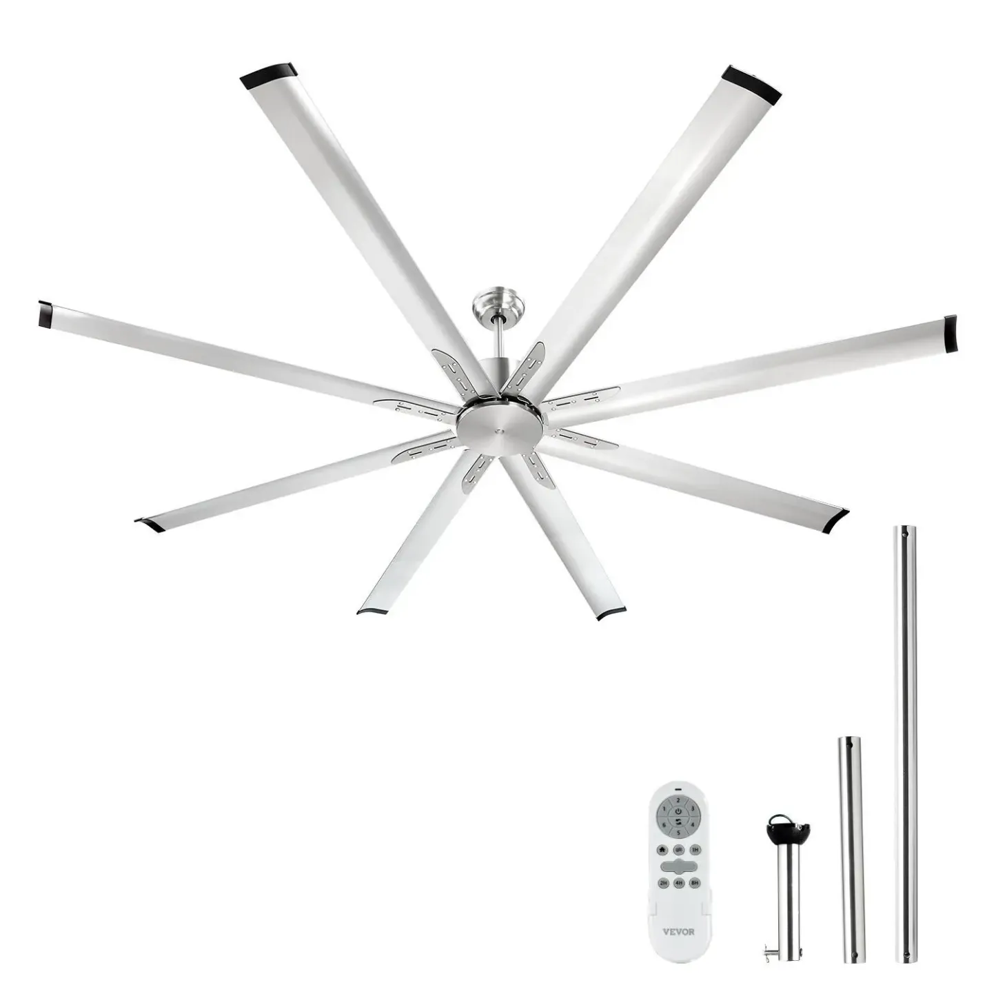 Ventilador de techo con luz y control remoto de 6 velocidades