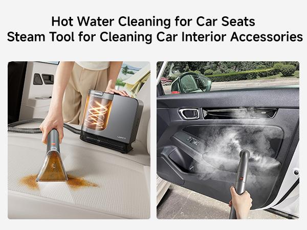 UWANT Steam Carpet Cleaner with 212&deg;F Steam & 140&deg;F Hot Water Mode, 18kPa Suction Upholstery Spot Cleaner for Car，Couch, Mattress, Pet Stains & Professional Deep Cleaning