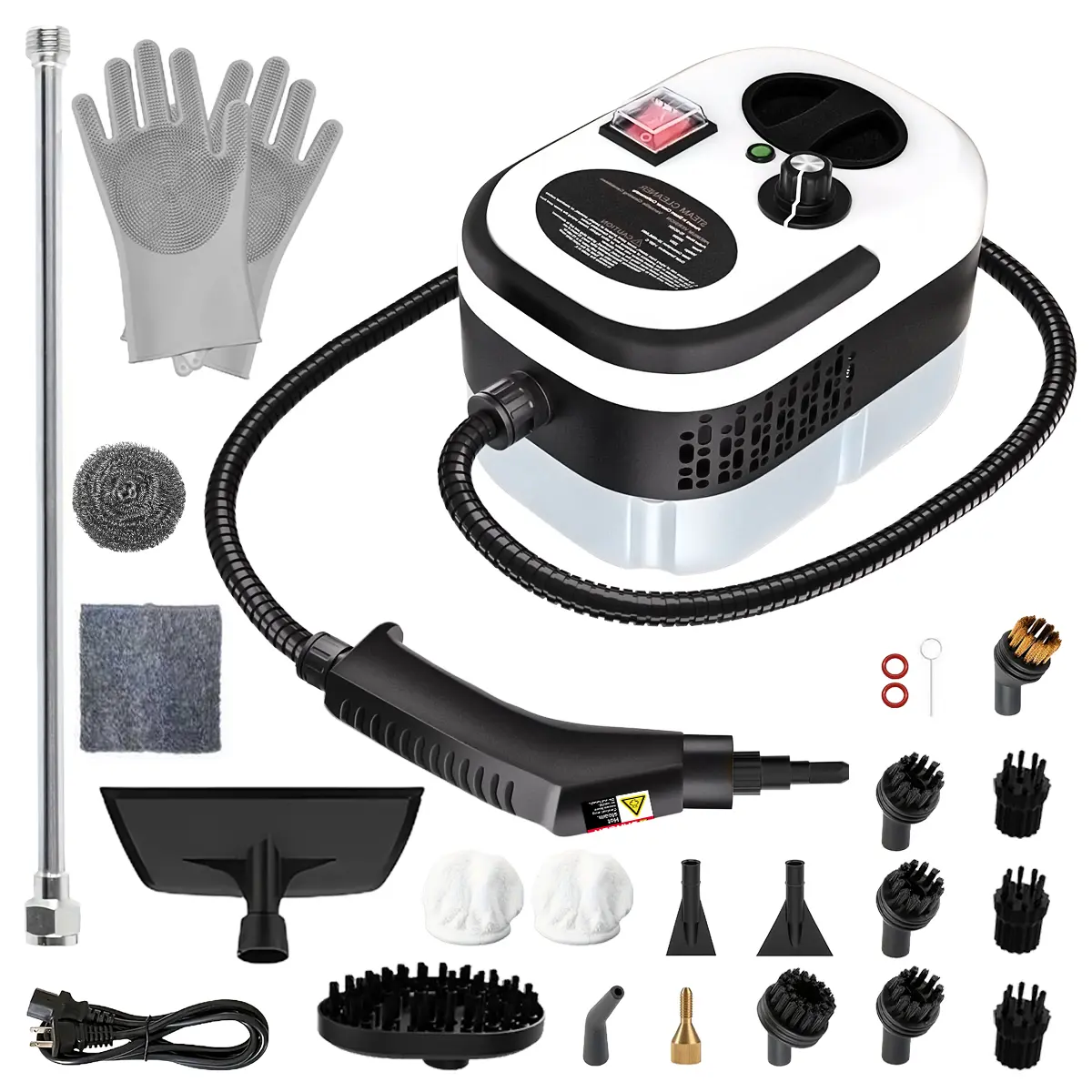 Limpiador a vapor portátil de 2500 W para cocina y limpieza detallada de automóviles