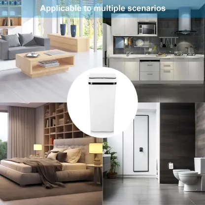 Cubo de basura automático sin contacto de 12 L: Papelera inteligente con sensor de movimiento