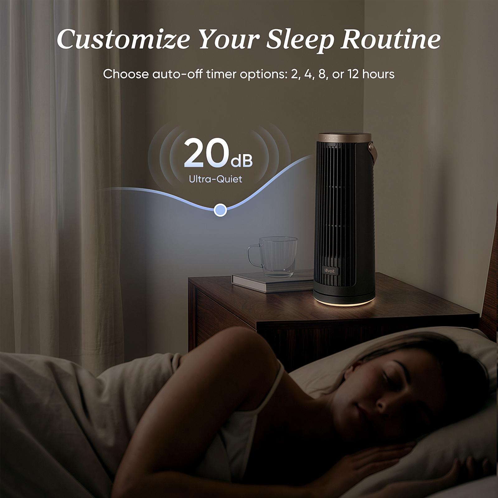 LEVOIT New Arrival Windi Tower Fan, Portable, Up to 20H Runtime, 5 Speeds + Turbo, 0&ndash;90&deg; Oscillation, 20dB Quiet DC Motor, 23 ft/s Airflow, Night Light, Foldable Charging Base, Timer 2/4/8/12H, Cooling Fan, Cordless Fan, SummerWins, DealsForYouDays