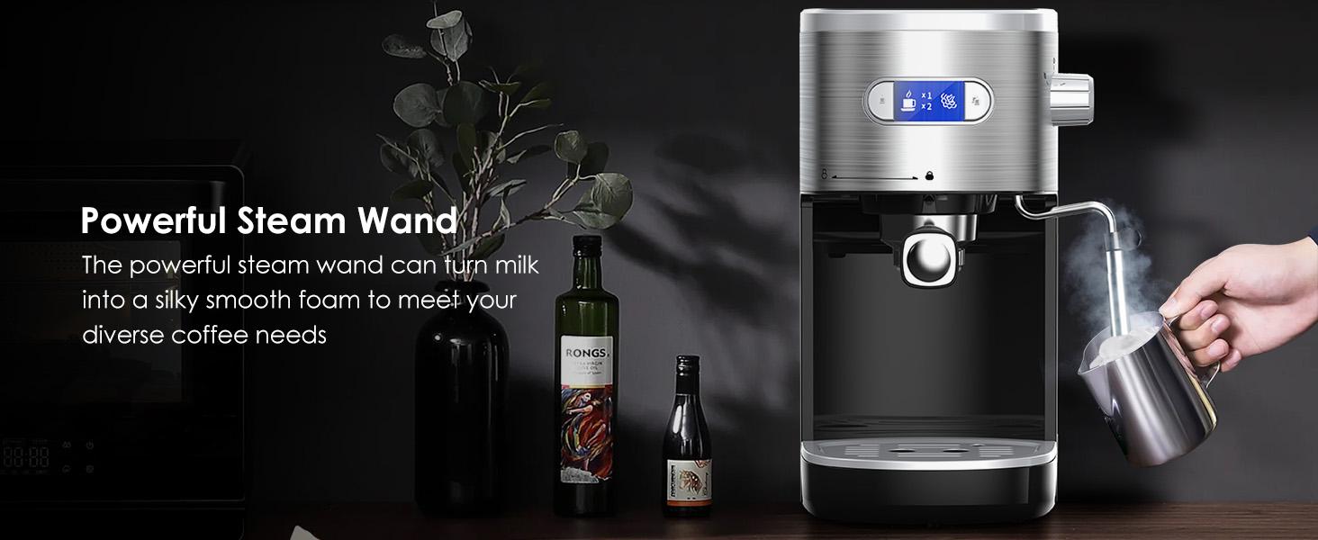 【Deals For You Days】COWSAR Espresso Machine 20 Bar, Semi-Automatic Coffee Maker with Milk Frother Steam Wand, Nespresso Capsule Compatible, 45 oz Removable Water Tank for Cappuccino, Latte, Home,1350W summerwins 【Deals For You Days】COWSAR Espresso Machine 20 Bar, Semi-Automatic Coffee Maker with Milk Frother Steam Wand, Nespresso Capsule Compatible, 45 oz Removable Water Tank for Cappuccino, Latte, Home,1350W summerwins