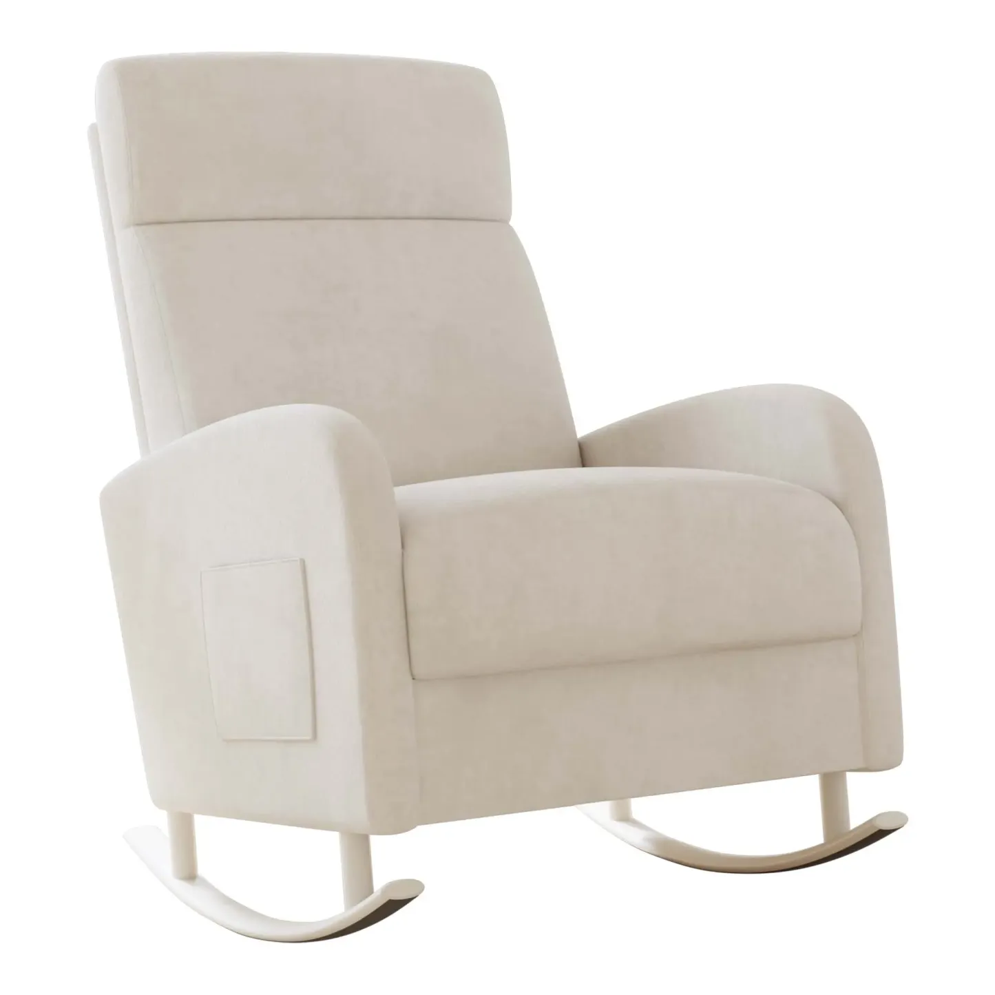 Mecedora ergonómica HIPIHOM: sillón reclinable blanco y mullido