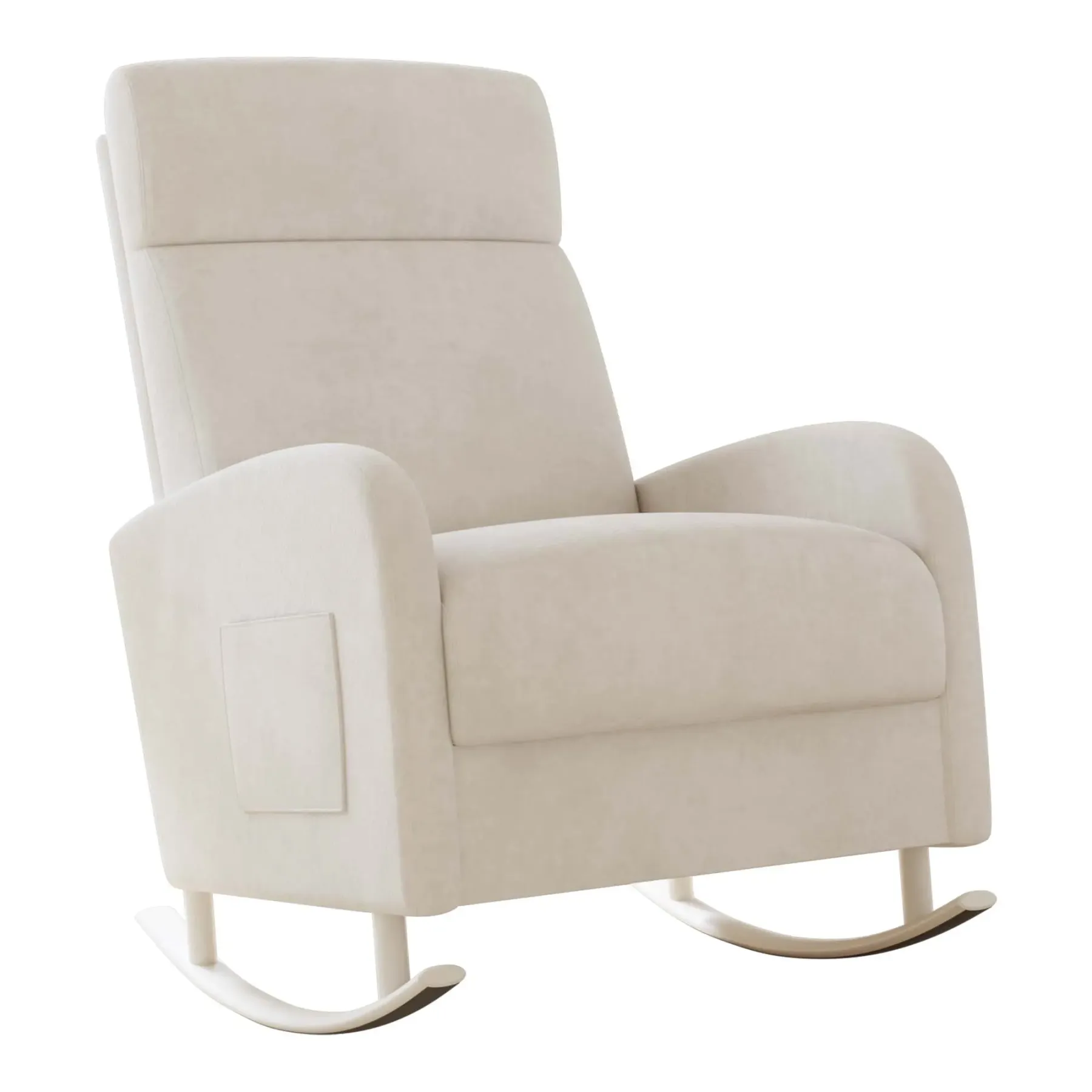 Mecedora ergonómica HIPIHOM: sillón reclinable blanco y mullido