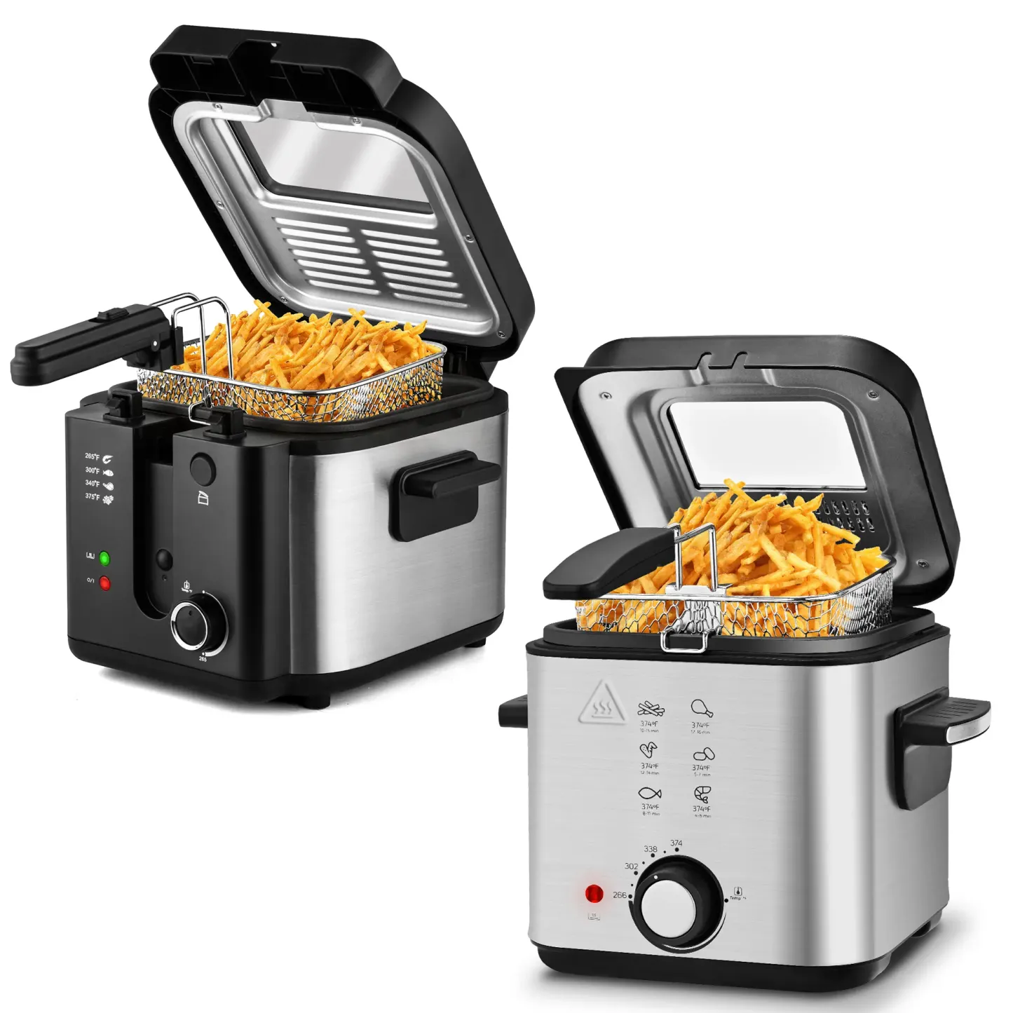 SUSTEAS 1500W Electric Deep Fryer with Temperature Control