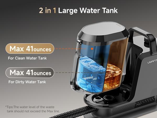 UWANT Steam Carpet Cleaner with 212&deg;F Steam & 140&deg;F Hot Water Mode, 18kPa Suction Upholstery Spot Cleaner for Car，Couch, Mattress, Pet Stains & Professional Deep Cleaning