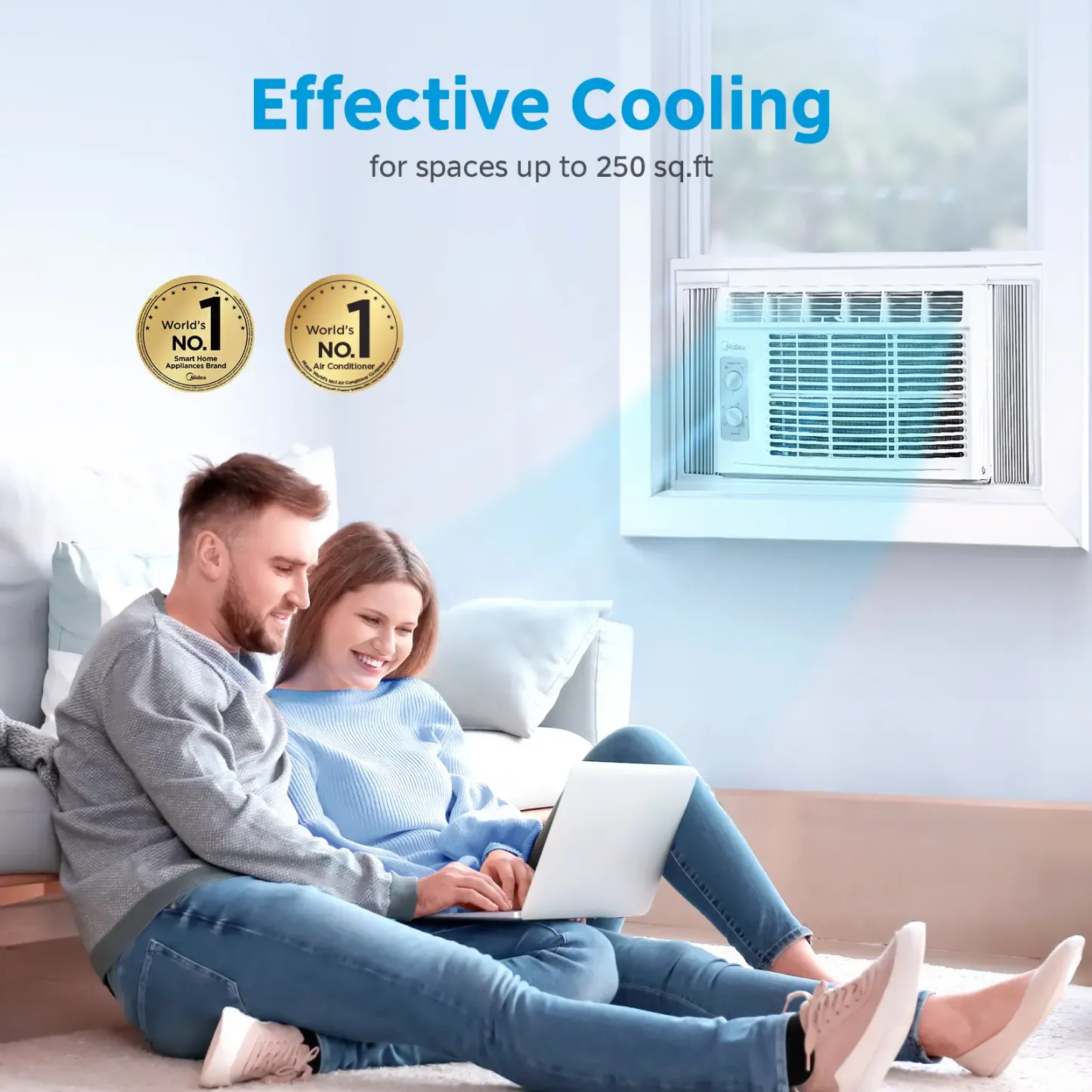 Aire acondicionado de ventana Midea EasyCool de 5.000 BTU: enfría 150 pies cuadrados.