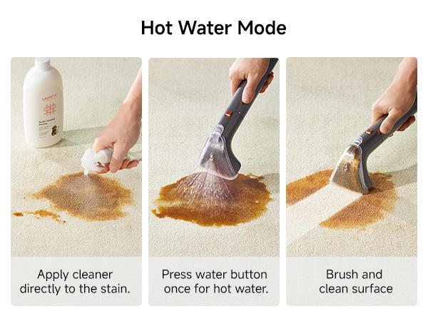 UWANT Steam Carpet Cleaner with 212&deg;F Steam & 140&deg;F Hot Water Mode, 18kPa Suction Upholstery Spot Cleaner for Car，Couch, Mattress, Pet Stains & Professional Deep Cleaning