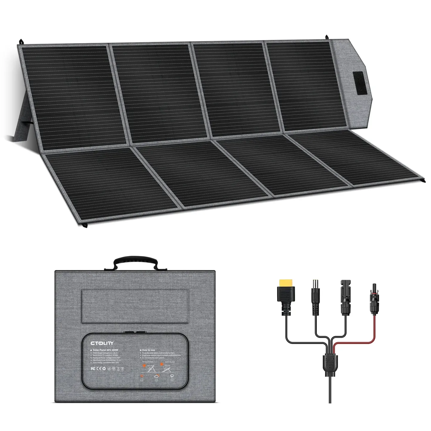 Panel solar plegable SP400 de 400 W para acampada