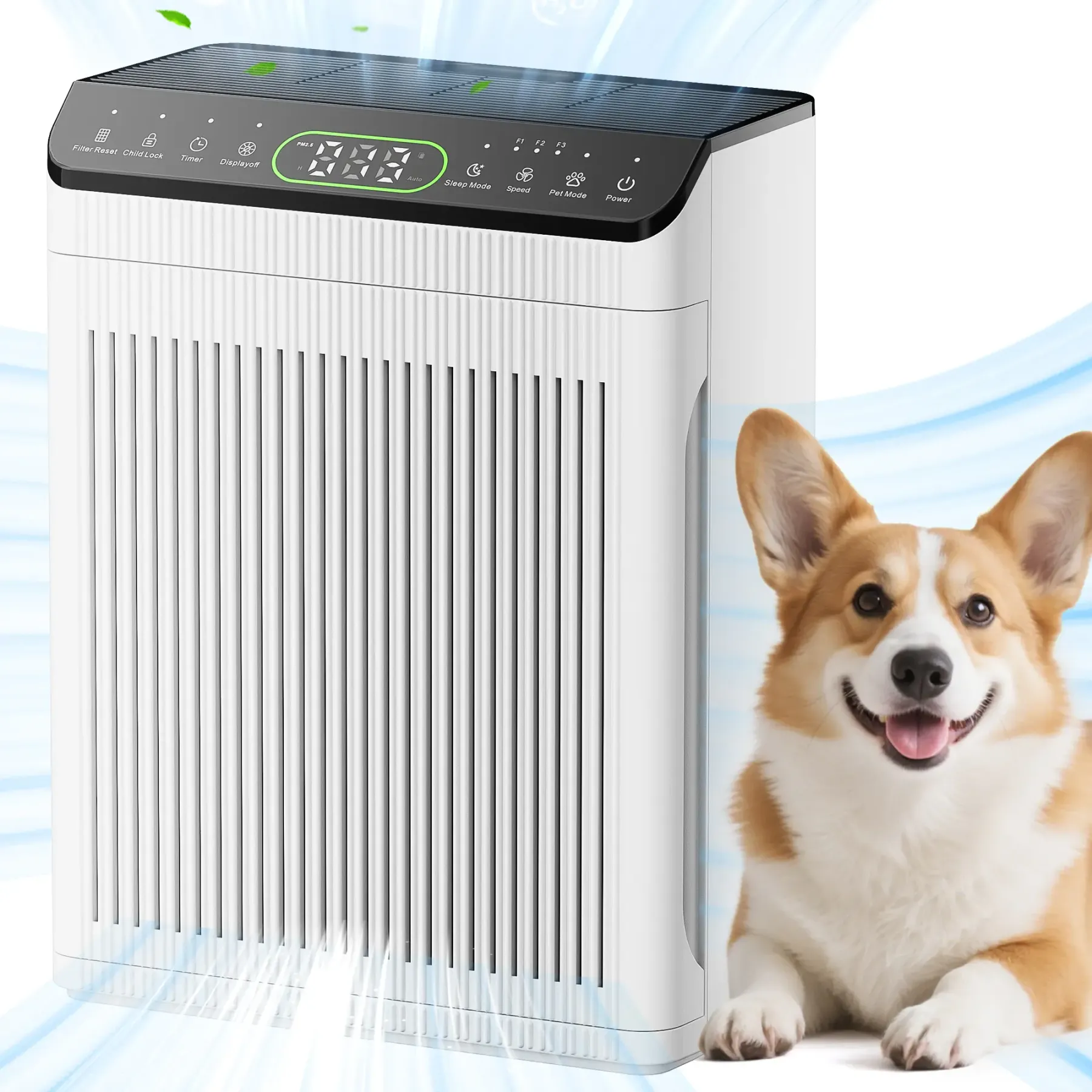 Purificador de aire 066 para espacios grandes: HEPA y modo para mascotas