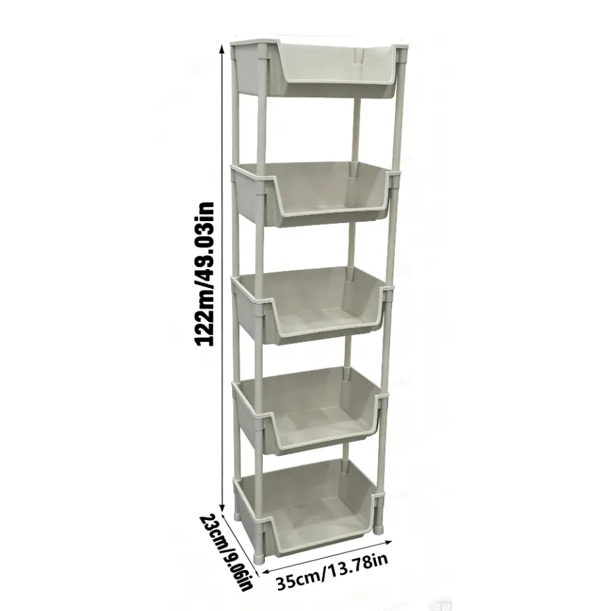 Carrito Organizador Multifuncional con Ruedas, Estante de Plástico de Varias Capas para Cocina, Baño, Recámara y Sala, Fácil de Instalar, con Soporte Ajustable y Accesorios para Almacenamiento