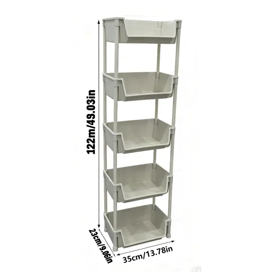 Carrito Organizador Multifuncional con Ruedas, Estante de Plástico de Varias Capas para Cocina, Baño, Recámara y Sala, Fácil de Instalar, con Soporte Ajustable y Accesorios para Almacenamiento