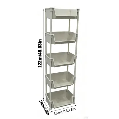 Carrito Organizador Multifuncional con Ruedas, Estante de Plástico de Varias Capas para Cocina, Baño, Recámara y Sala, Fácil de Instalar, con Soporte Ajustable y Accesorios para Almacenamiento