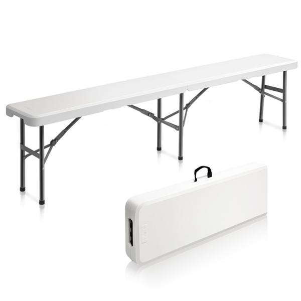 【SummerVibes】Banco Plegable de 6 Pies para Exterior e Interior, Ideal para Camping, Jardín, Picnic y Fiestas, Disponible en 1 o 2 Piezas