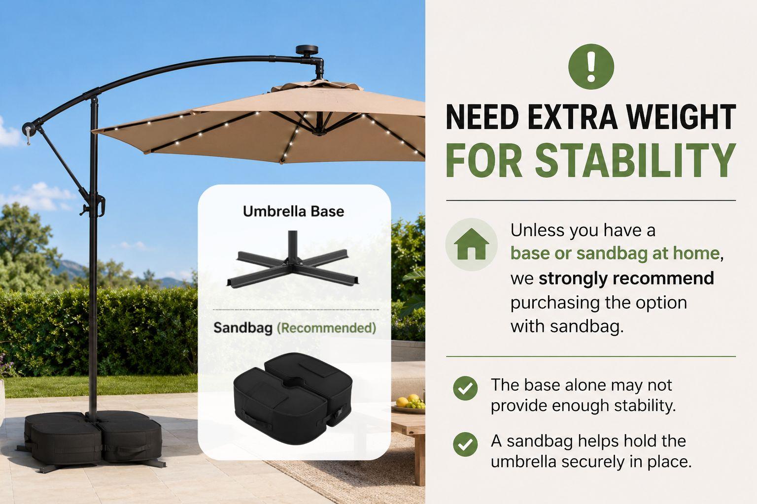 COSTWAY 10 FT 360&deg; Rotating Solar Powered Patio Umbrella, Offset Cantilever Outdoor Umbrella with 360 Degree Rotation, Easy Tilt Adjustment, Crank Handle & Cross Base for Pool Deck Garden Backyard,4th of july decor, dad gift