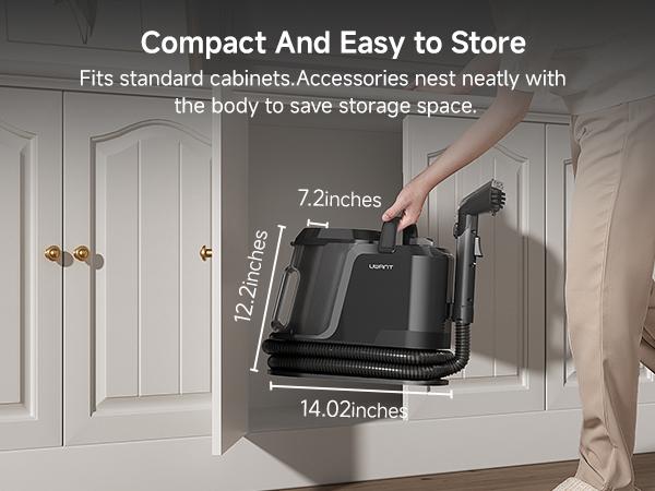 UWANT Steam Carpet Cleaner with 212&deg;F Steam & 140&deg;F Hot Water Mode, 18kPa Suction Upholstery Spot Cleaner for Car，Couch, Mattress, Pet Stains & Professional Deep Cleaning