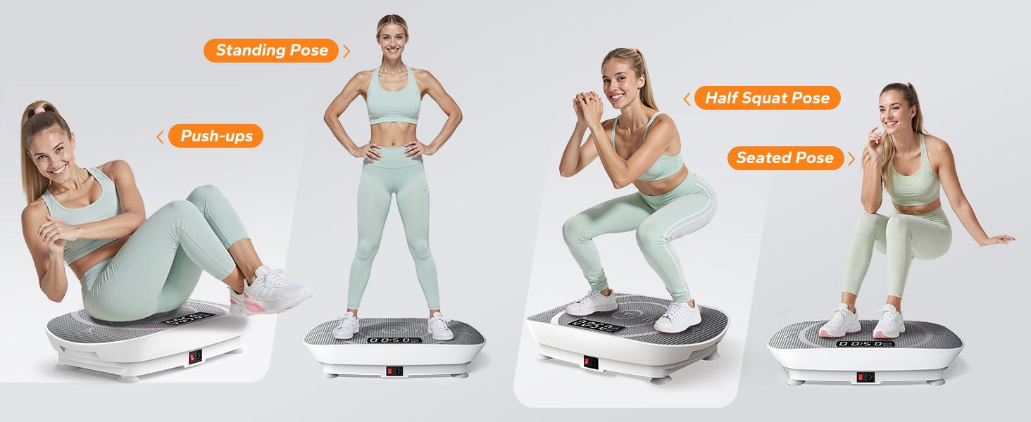 Merach Slim Vibration Plate Exercise Machine Lymphatic Drainage Fitness Vibration Plate Compact Design Fitness Home Gym Equipment Whole Body Workout Vibrations Summervibes