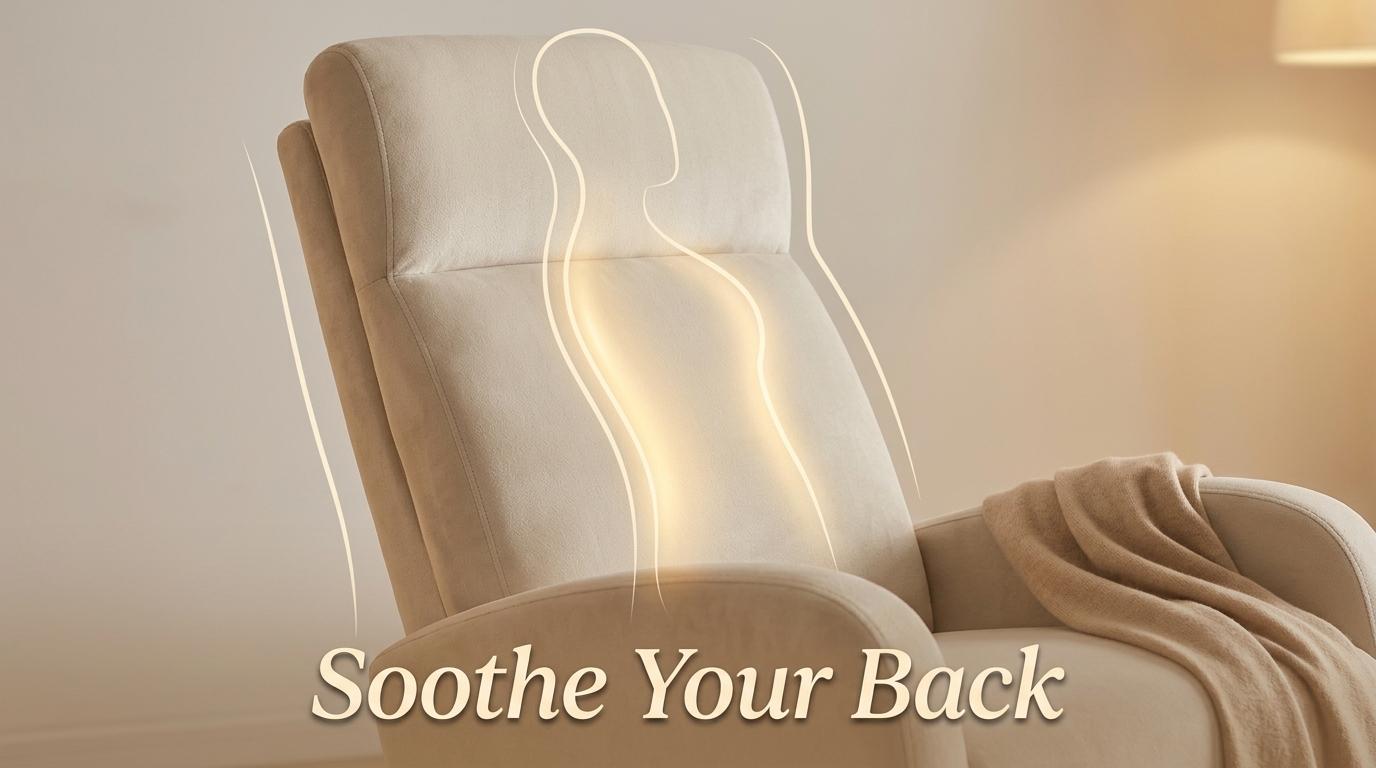 HIPIHOM Rocking Chair Nursery chair,Ergonomically Crafted Recliner, Plush White Fabric Upholstery. Perfect for Living Room, Home Office, Reading Sessions & Soothing Babies.
