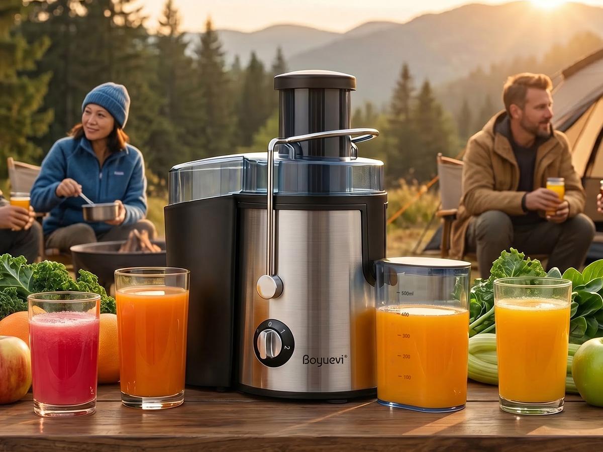 BOYUEVI 800W Juicer Machine with 3&rdquo; Wide Feed Chute, Centrifugal Juice Extractor for Whole Fruits & Vegetables, 30oz Juice Jug, Easy to Clean, BPA-Free &ndash; mothersdaygift