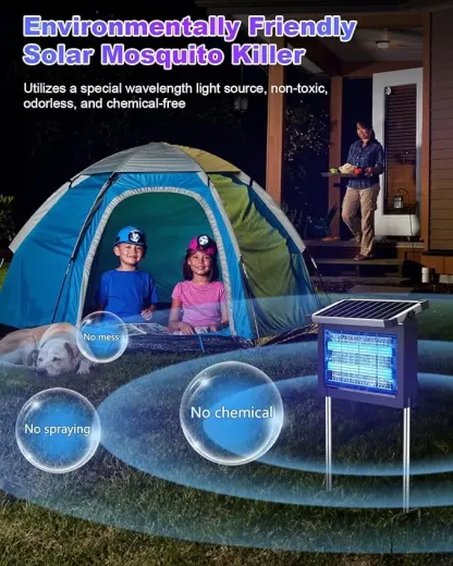Lámpara solar antimosquitos para exteriores: mata-mosquitos impermeable