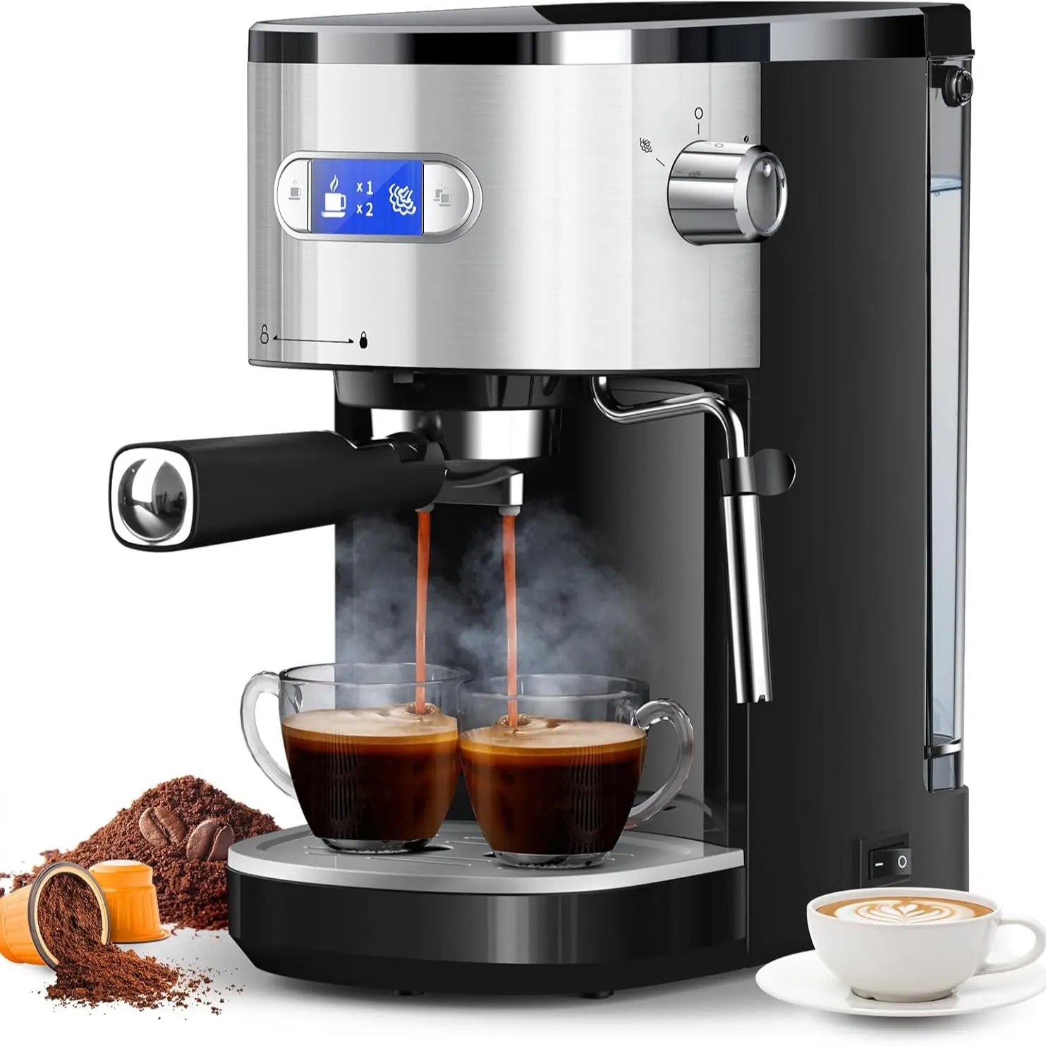 COWSAR Cafetera Espresso 20 Bar - Cafetera Semiautomática
