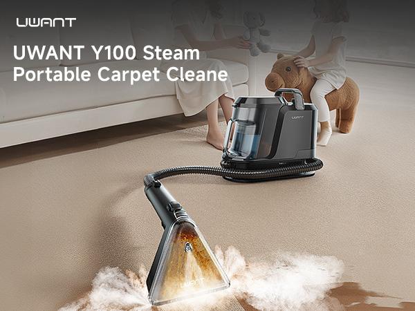 UWANT Steam Carpet Cleaner with 212&deg;F Steam & 140&deg;F Hot Water Mode, 18kPa Suction Upholstery Spot Cleaner for Car，Couch, Mattress, Pet Stains & Professional Deep Cleaning
