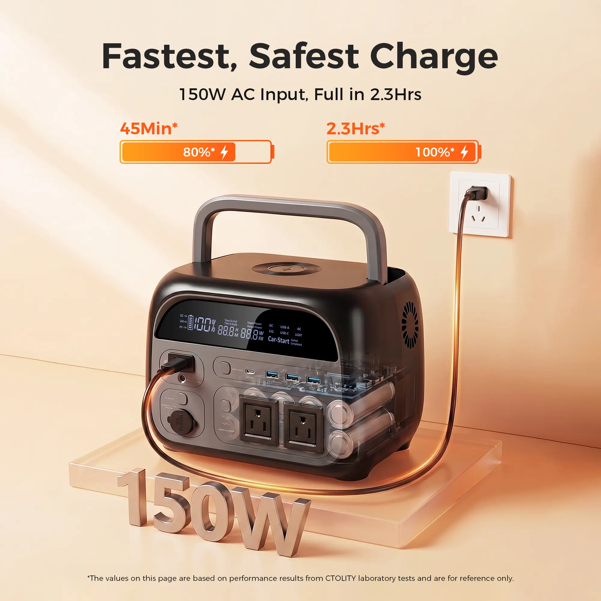 Estación de energía portátil CTOLITY AP400 de 500 W - Generador solar