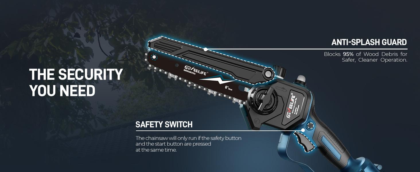 Fathersdaygift,GEVEELIFE 2-in-1 Electric Pole Saw, ChainSaw, Portable Electric Cordless Saw for Wood Cutting,2 Batteries ,Pruning, Gardening, Camping - Suitable for Seniors, Women Holiday gifts【summervibes】,Gift ideas for Dad