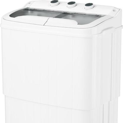 INTERGREAT Lavadora Portátil de 16 lbs con Doble Tambor – 9.6 lbs Lavado y 5.4 lbs Secado, Combo Semi-Automática con Manguera Larga, Ideal para Dormitorios y Departamentos