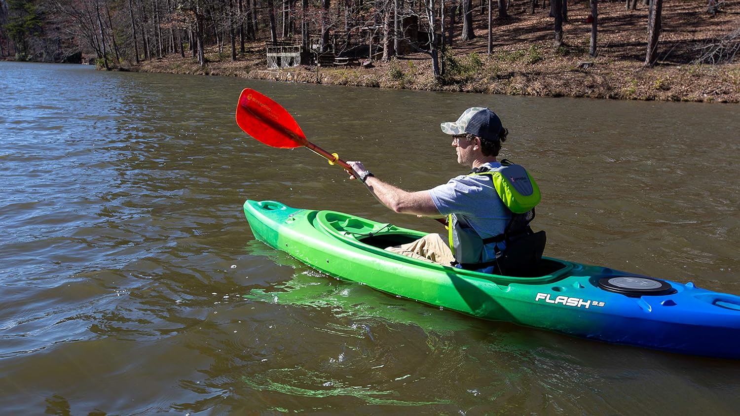 Fthtlash 9.5 | Sit Inside Kayak | Rod Holders and Rear Storage | 9' 6"