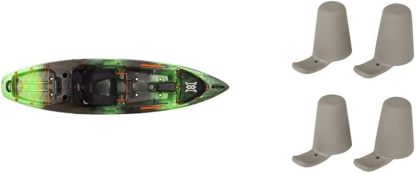 Pthtescador Pro 10 | Sit on Top Fishing Kayak with Adjustable Lawn Chair Seat | Large Front and Rear Storage | 10' 6"