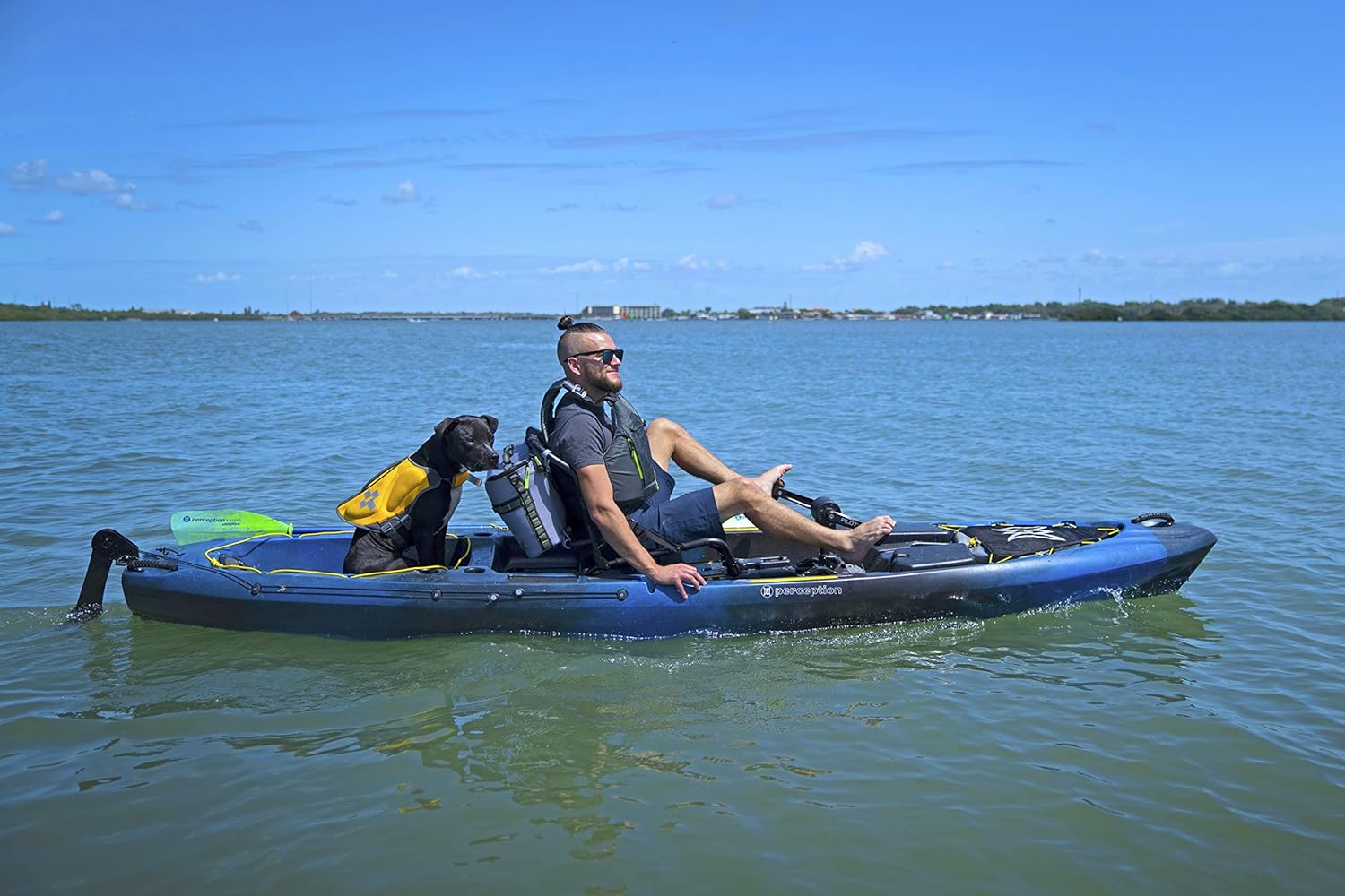 Kayaks Pthtescador Pilot 12 | Sit on Top Fishing Kayak with Pedal Drive | Adjustable Lawn Chair Seat and Tackle Storage Areas | 12' | Dapper (9351587178)