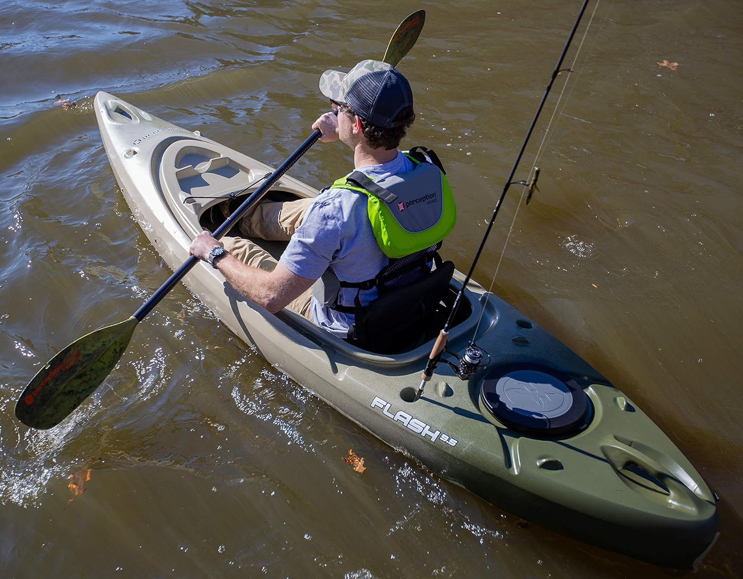 Fthtlash 9.5 | Sit Inside Kayak | Rod Holders and Rear Storage | 9' 6"