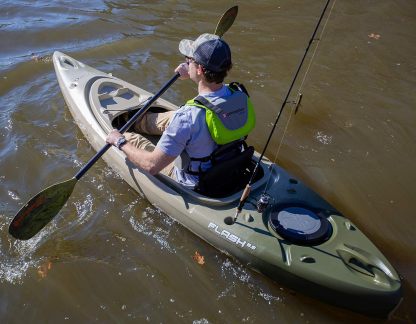 Fthtlash 9.5 | Sit Inside Kayak | Rod Holders and Rear Storage | 9' 6"