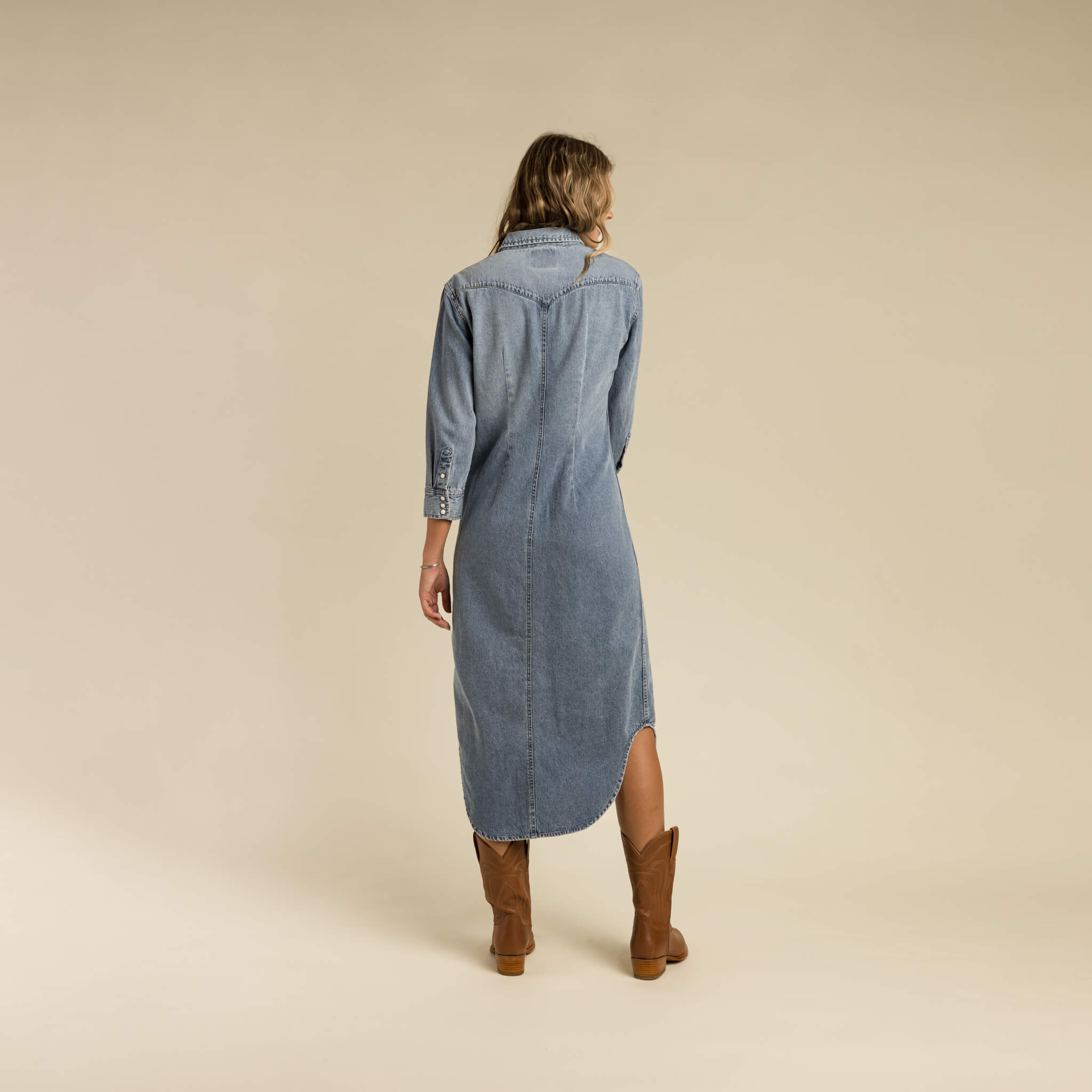 The Annie Pearl Snap Shirtdress多2