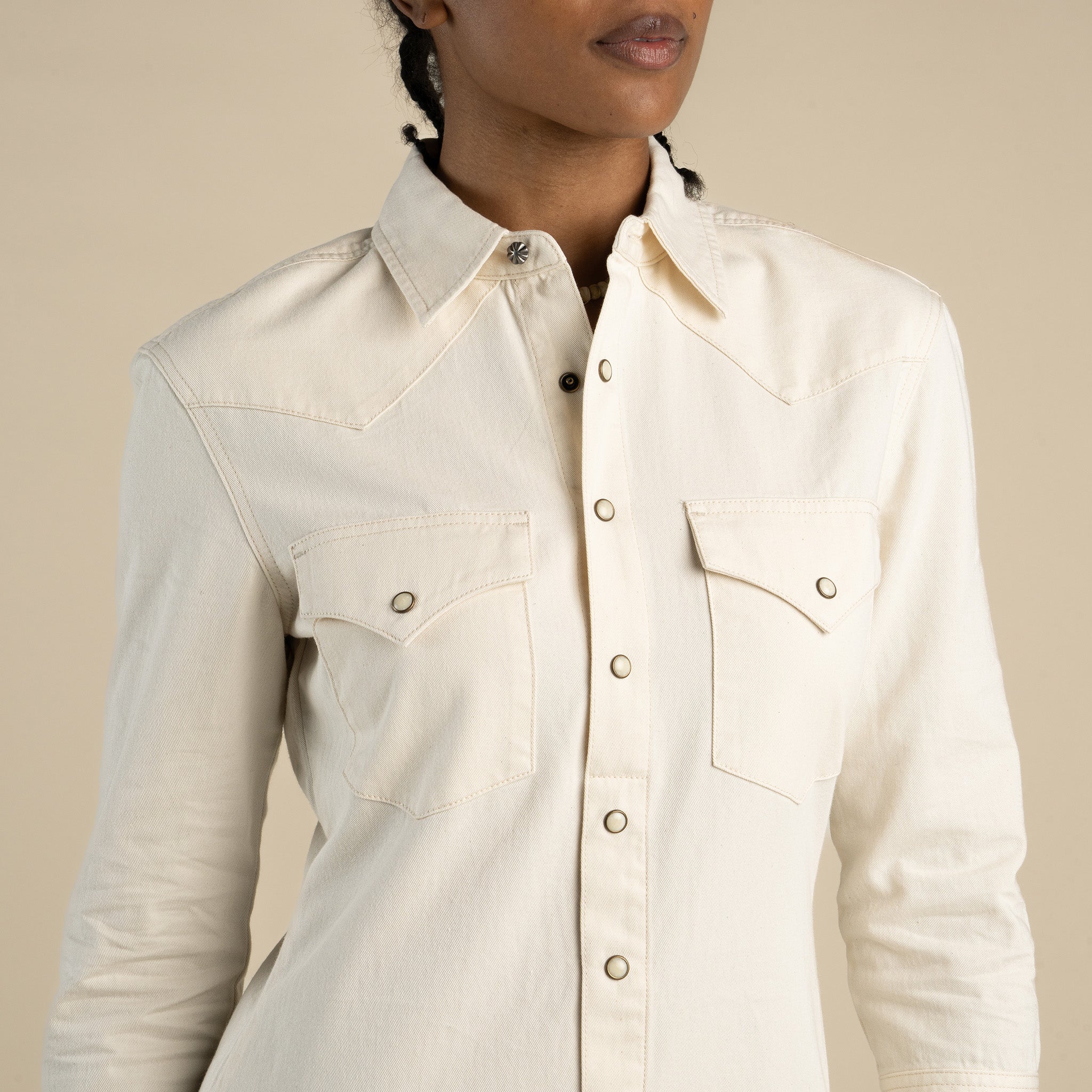 The Annie Pearl Snap Shirtdress多2