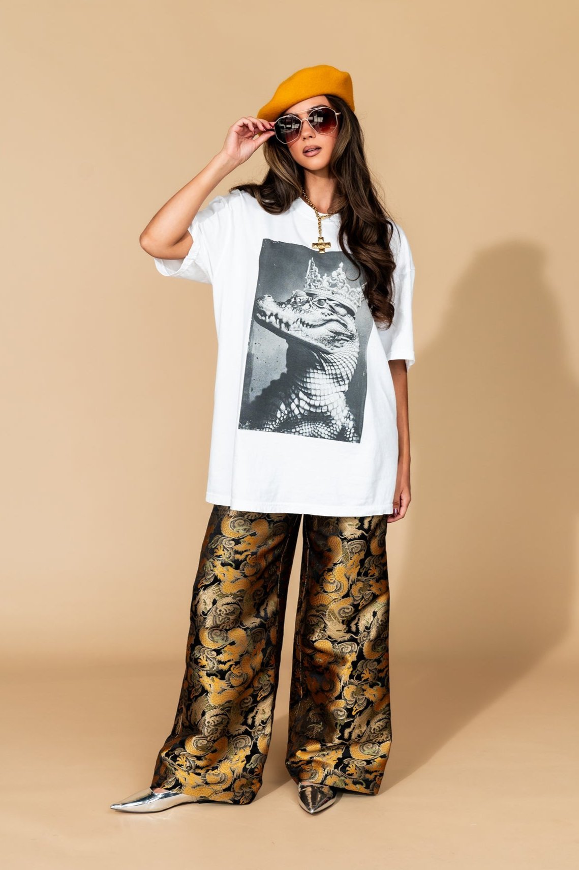 Don't Let Your Crown Slip Oversized Crocodile Tee *RESTOCKED*
