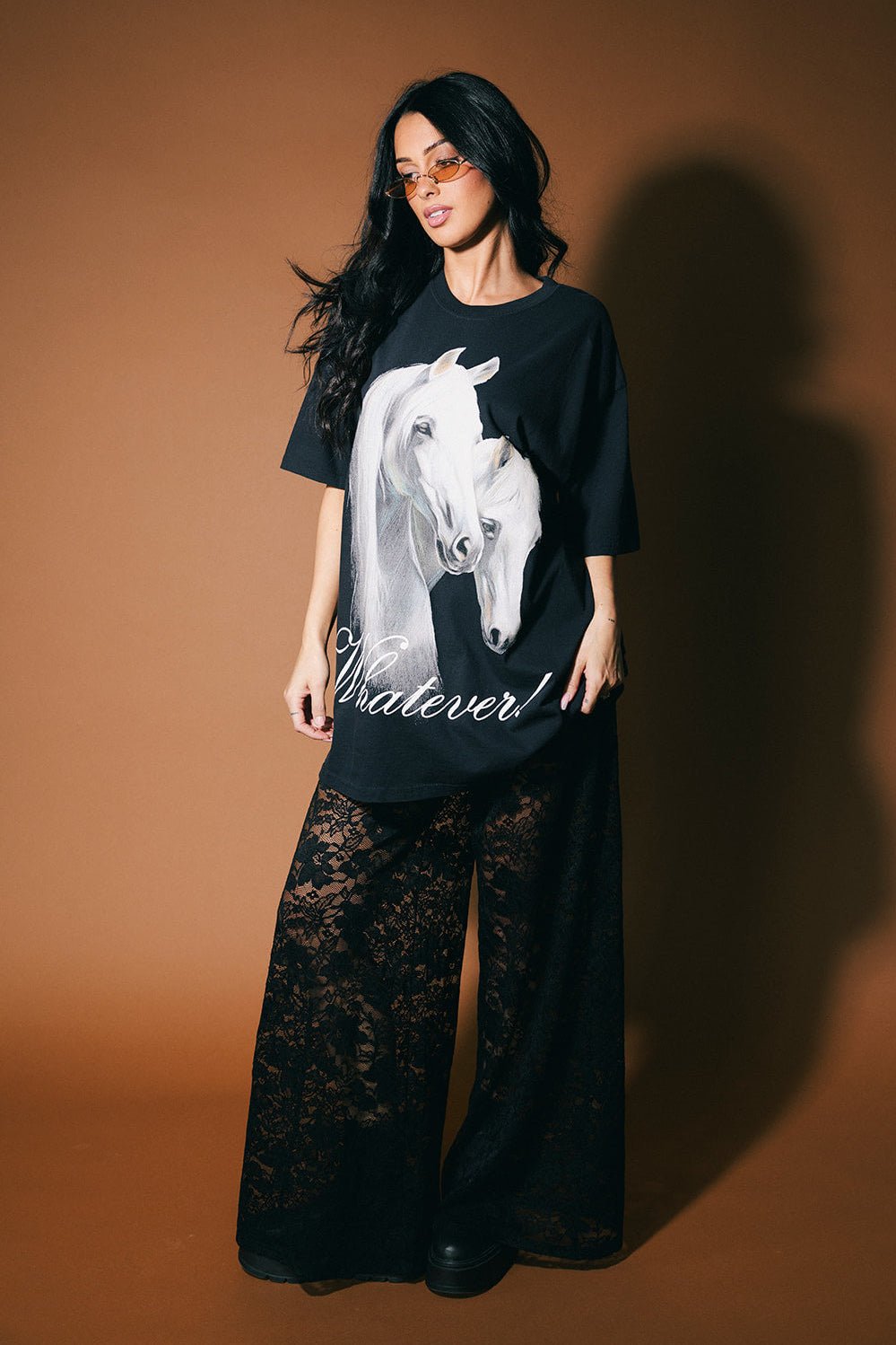 Girl, Whatever Oversized Mustang Tee