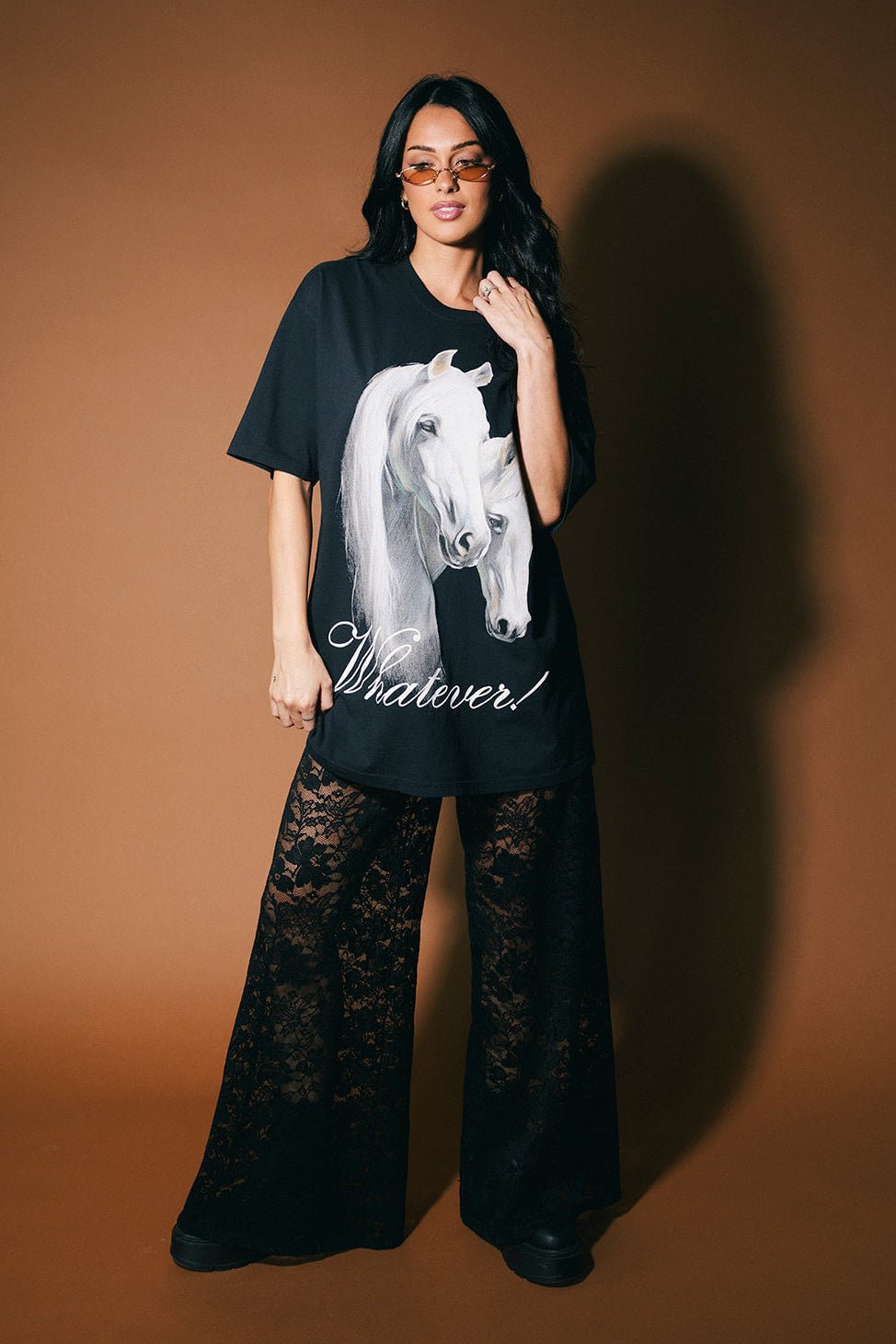 Girl, Whatever Oversized Mustang Tee