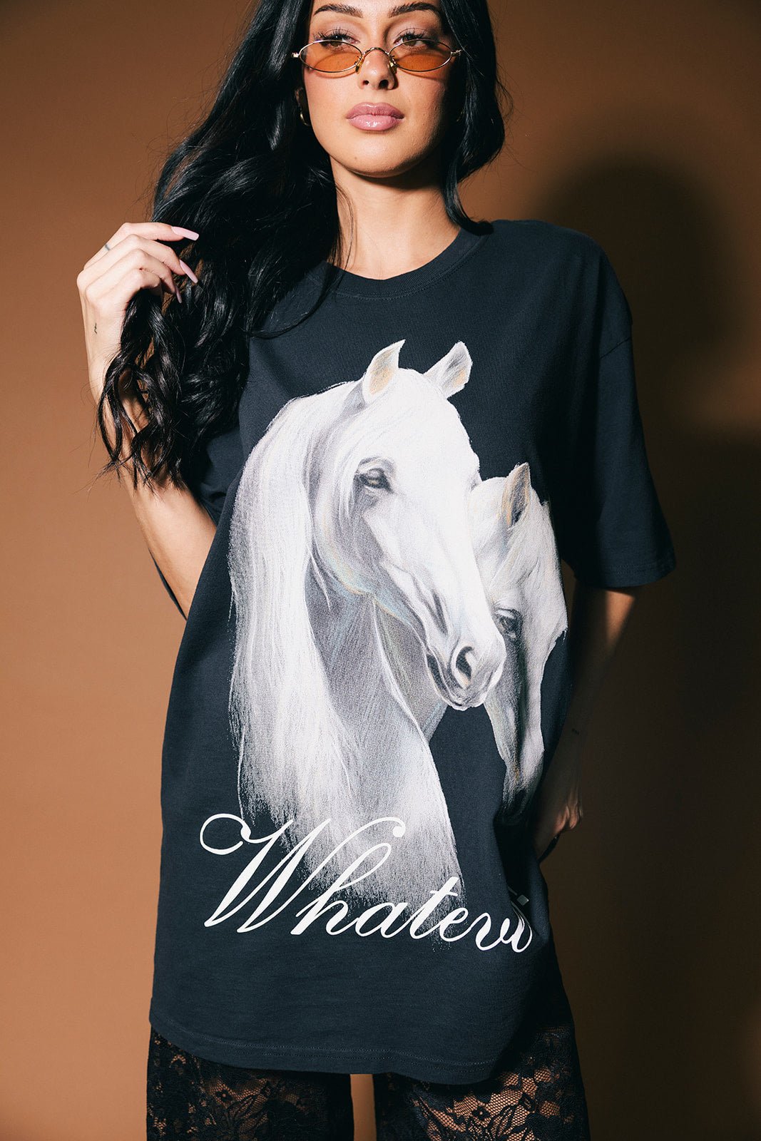 Girl, Whatever Oversized Mustang Tee