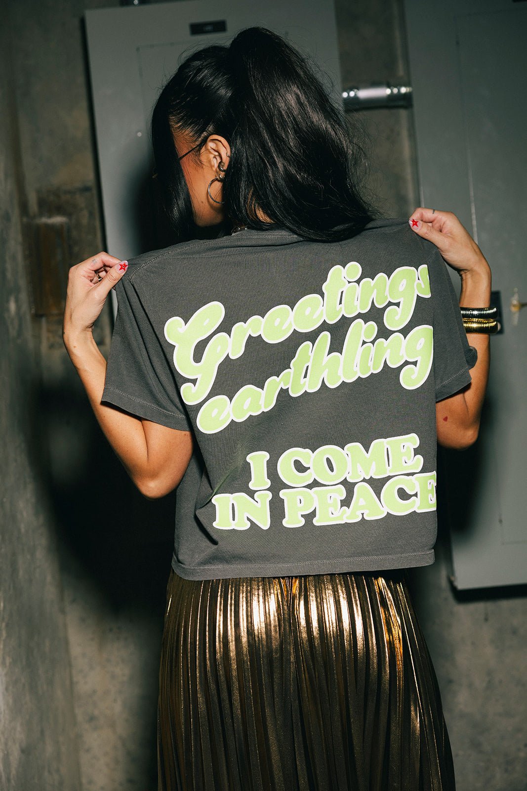 Greetings Earthling Alien Boxy Tee *RESTOCKED*