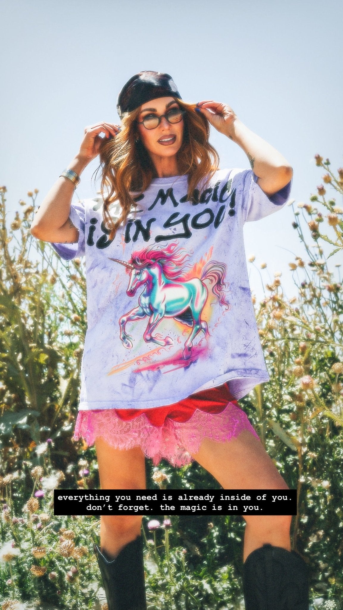 The Magic Is In You Oversized Tie Dye Tee