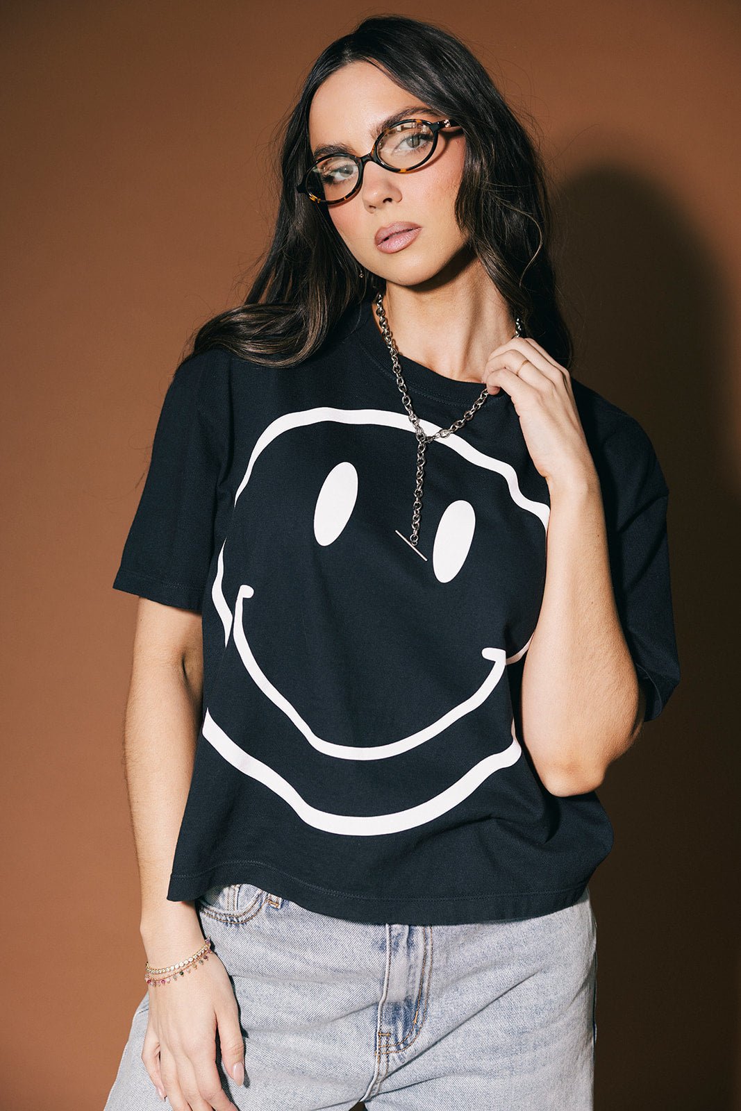 The World Needs Your Magic Crop Tee in Black