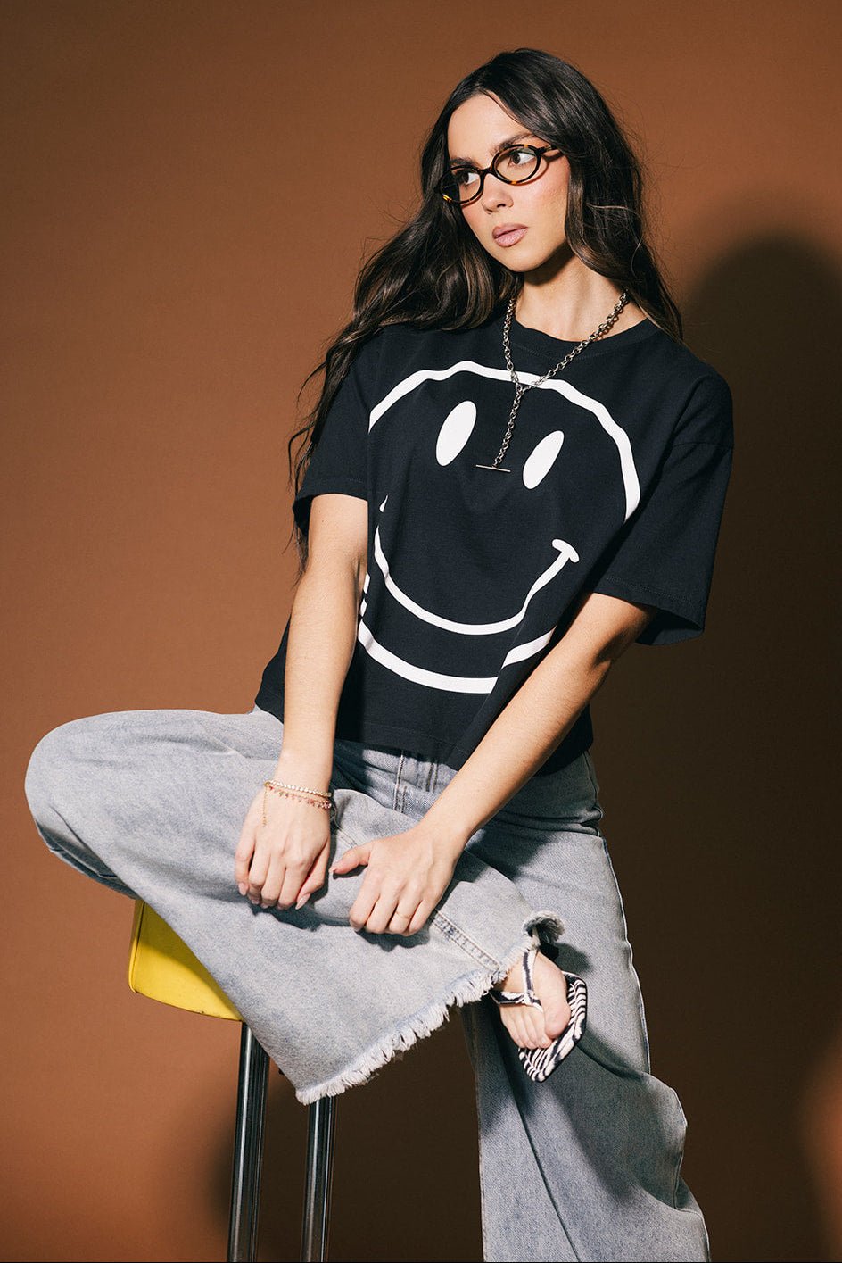 The World Needs Your Magic Crop Tee in Black