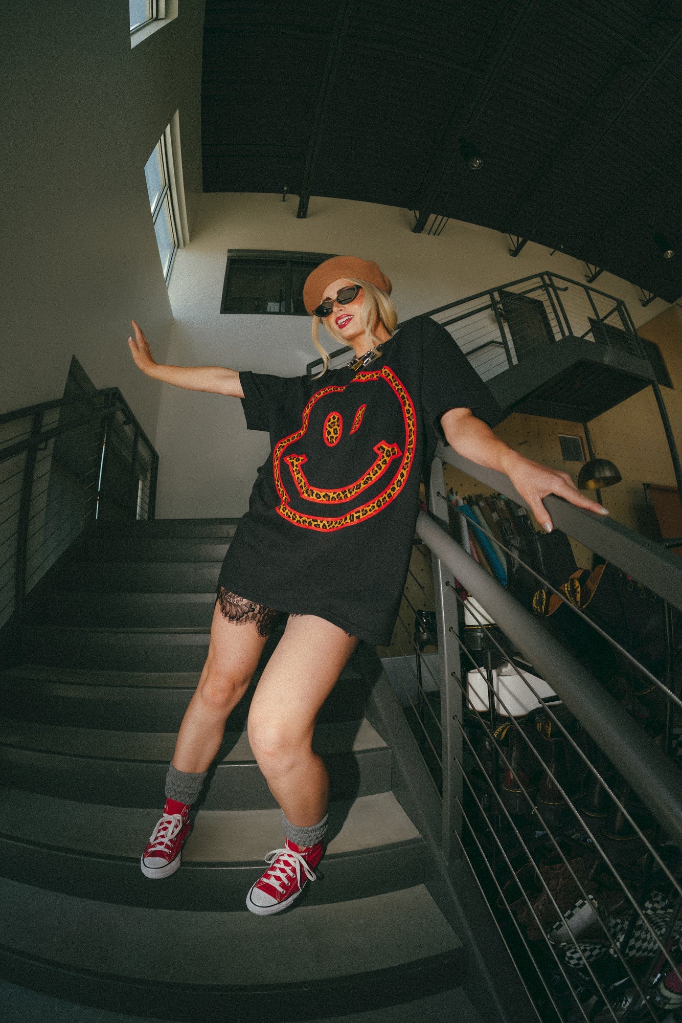 The World Needs Your Magic Oversized Tee in Black + Leopard *RESTOCKED*