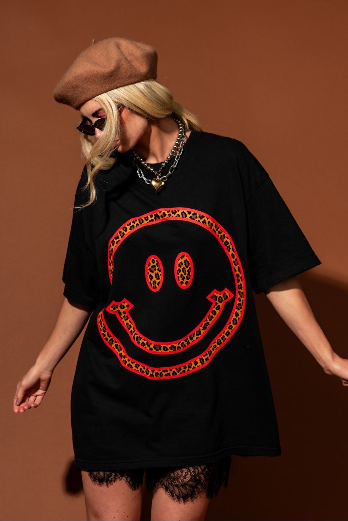 The World Needs Your Magic Oversized Tee in Black + Leopard *RESTOCKED*