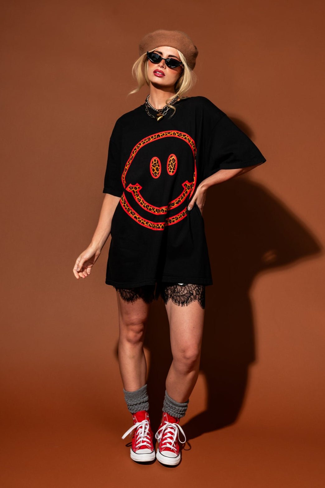 The World Needs Your Magic Oversized Tee in Black + Leopard *RESTOCKED*
