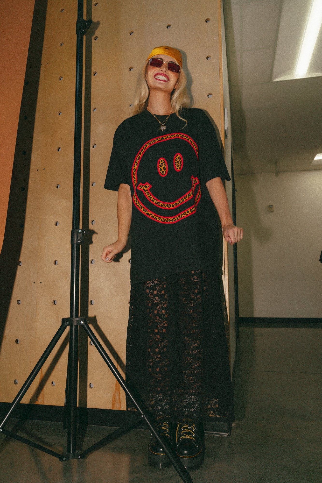 The World Needs Your Magic Oversized Tee in Black + Leopard *RESTOCKED*