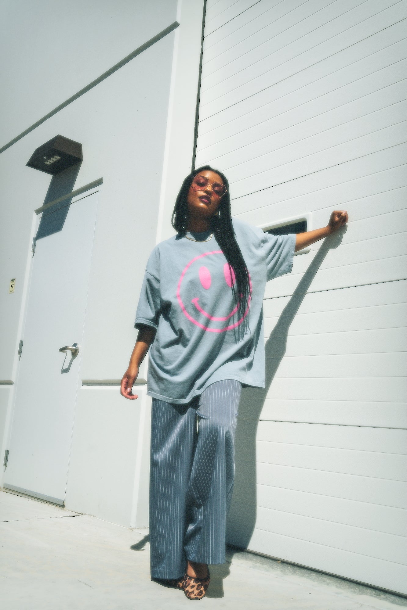 The World Needs Your Magic Oversized Tee in Stone Grey