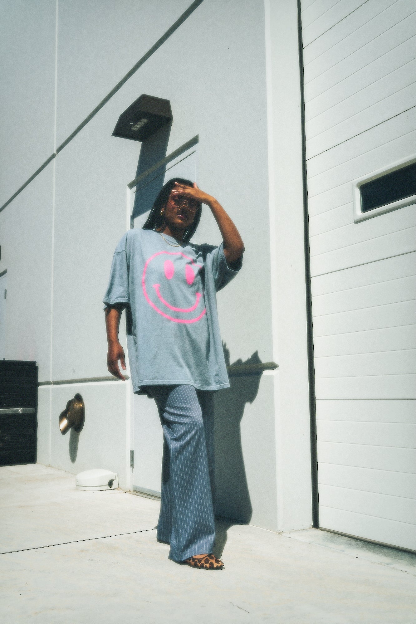 The World Needs Your Magic Oversized Tee in Stone Grey